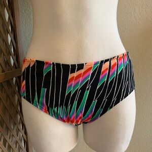 Colorful Striped Bikini Bottom 80s vintage